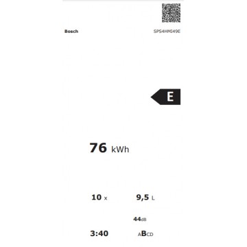 Bosch SPS4HMI49E Ελεύθερο Πλυντήριο Πιάτων με Wi-Fi για 10 Σερβίτσια DuoPower Π45xY84.5εκ. Inox Bosch SPS4HMI49E Ελεύθερο Πλυντήριο Πιάτων με Wi-Fi για 10 Σερβίτσια DuoPower Π45xY84.5εκ. Inox